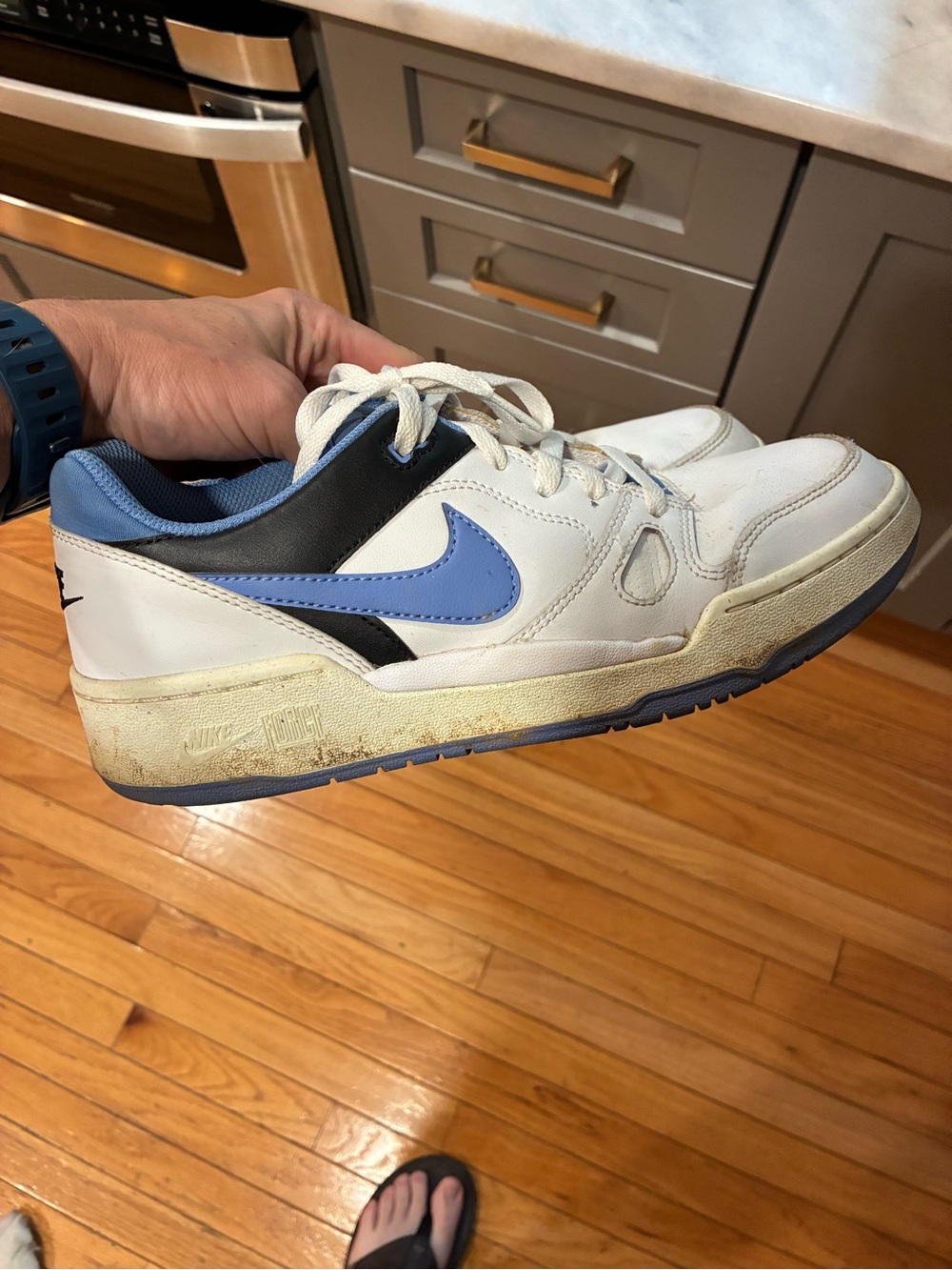 Nike Full Force Low ‘Polar’, White, Polar Blue, Black, Size 9